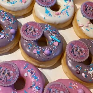 Donut met eetbare print